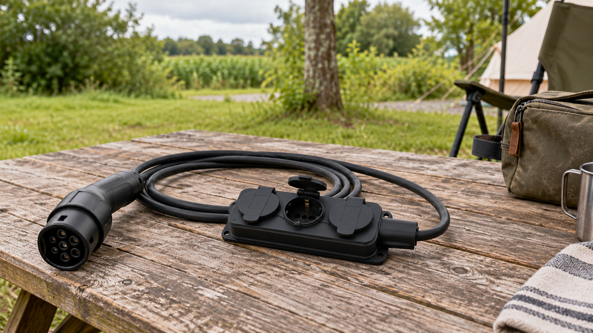 ROMADA V2L outdoor power equipment on a camping table
