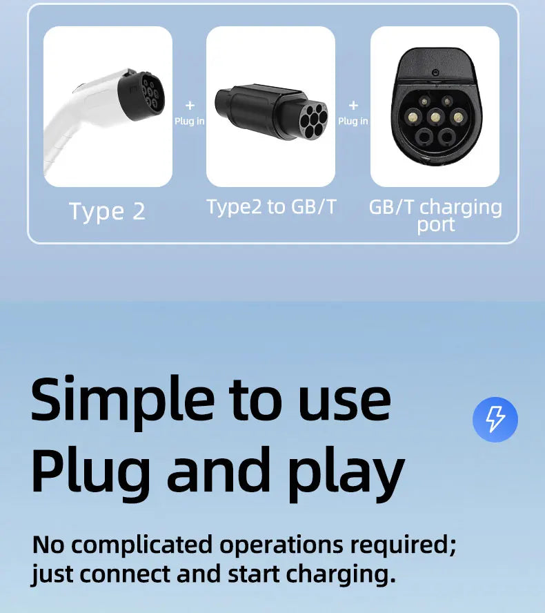 ROMADA Type 2 AC Charging Adapter | GB/T / J1772 / NACS