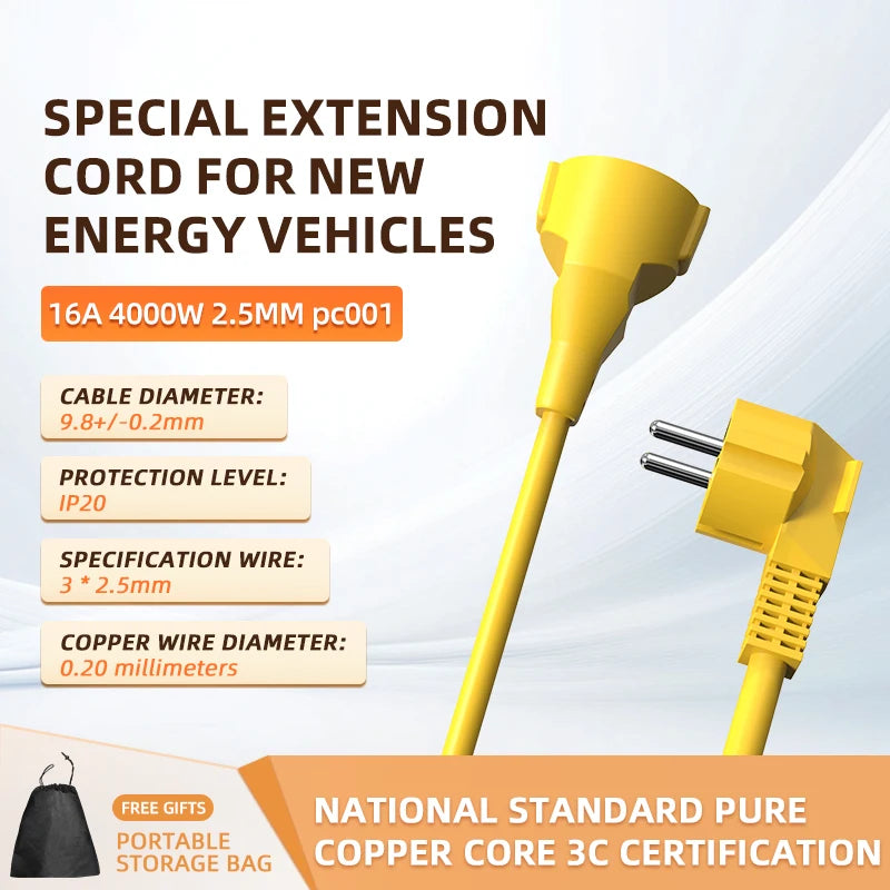 ROMADA Schuko Extension Cord | 16A, 5m