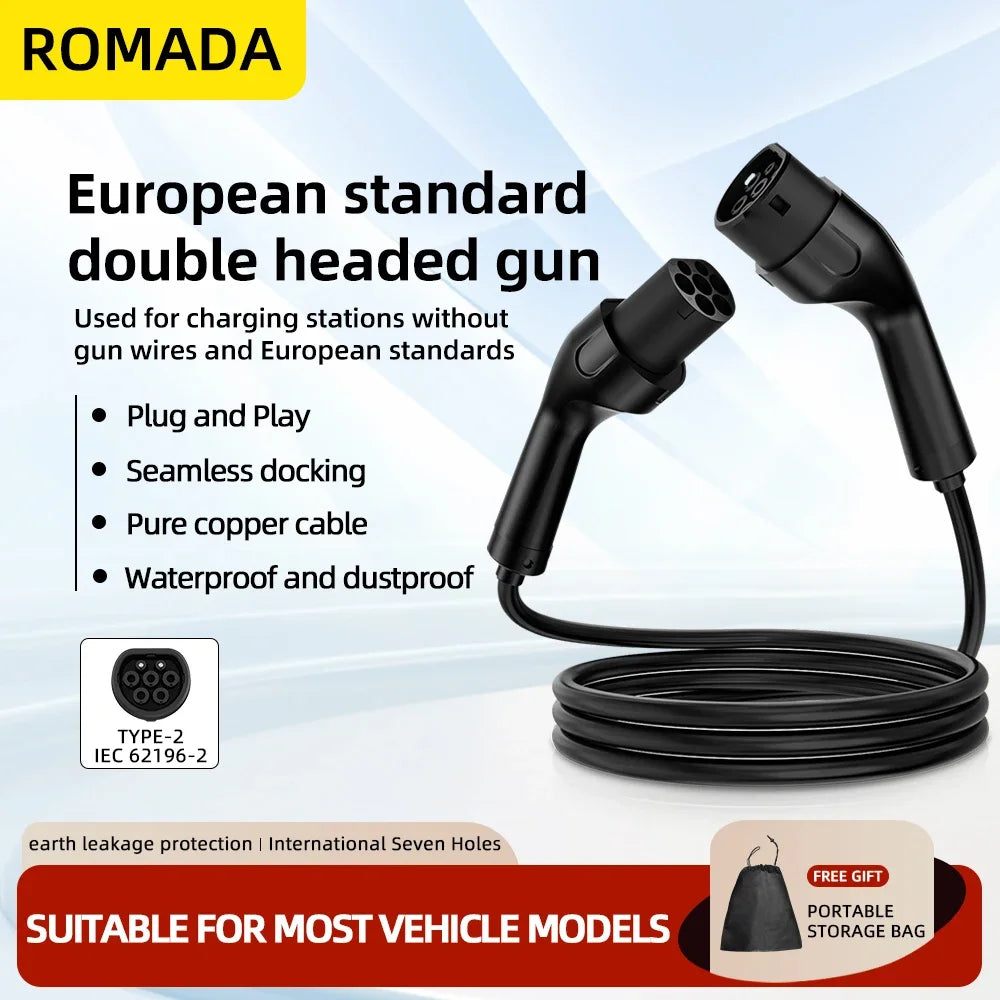 ROMADA Type 2 Charging Cable | 11kW 16A