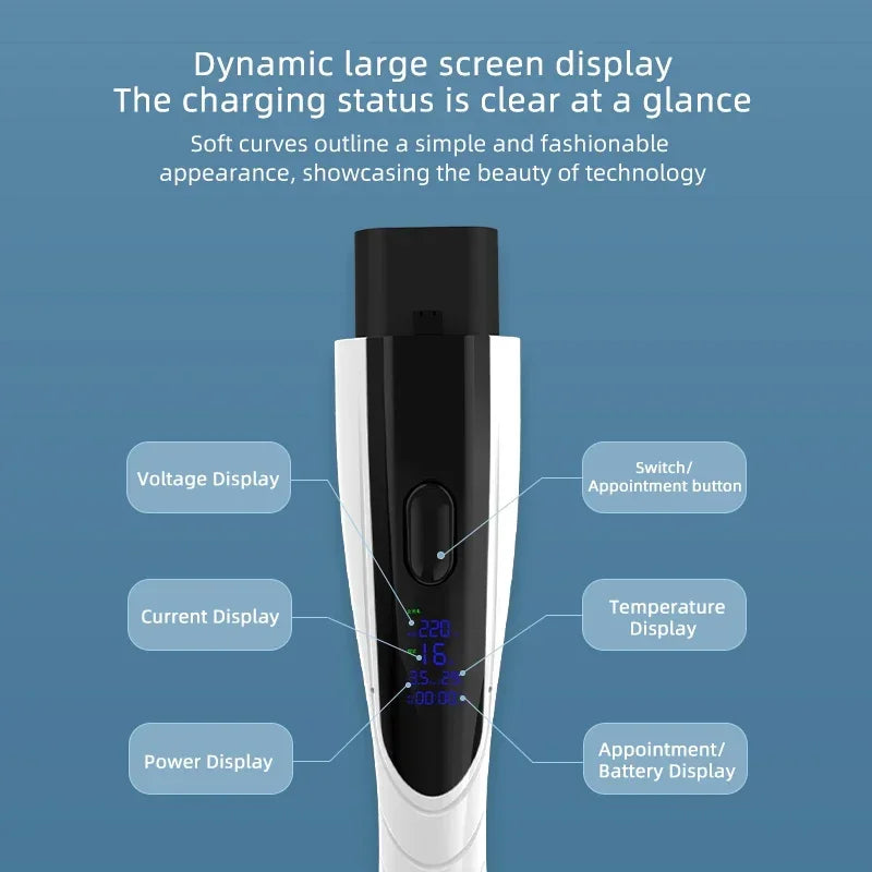 NEW 3.5KW 16A GB/T20234 EV Portable Charger 3M-20M Cable EVSE EU Plug Wallbox Adapter With Display Screen Fast Charging For EV