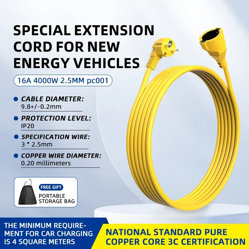 ROMADA Schuko Extension Cord | 16A, 5m