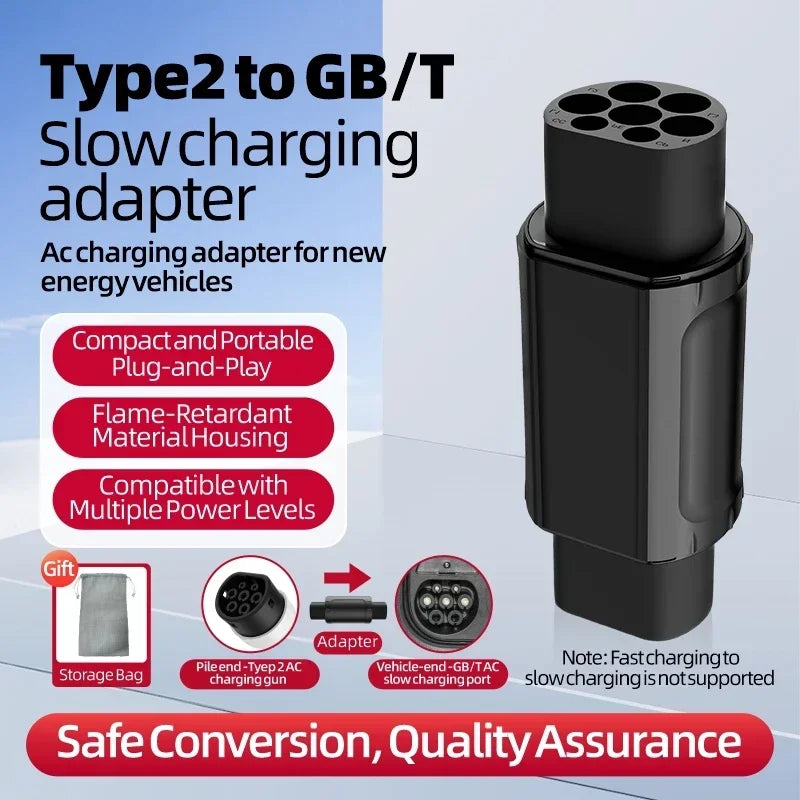 Electric Vehicle Charging Type2 to GBT Connector Type2 to Type1 EV Adapter Type1 to GBT EVSE Charger Type1 to Type2 For EV
