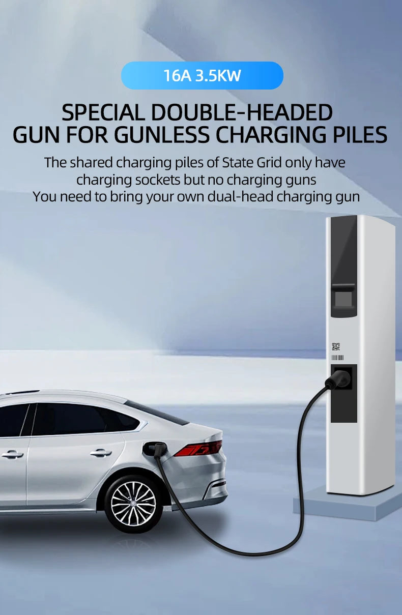 Type 2 to Type 2 Potable EV Cable EVSE 16A 3.5KW IEC 62196 for EV Charging Station Extension 3M 5M 7M 10M One Phase With TUV