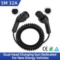 ROMADA Type 2 Coiled Charging Cable | 7kW 32A, 5m