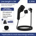 Portable 3.5KW 16A EV Charger 3M 5M 10M 15M 20M Cable Type2 IEC62196 EVSE EU Plug Wallbox Adapter For Electric Vehicle