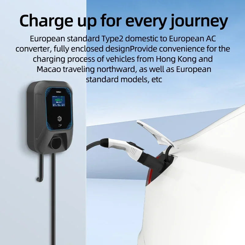 16A 3.5KW 32A 7KW GBT20234 to SAE J1772 Type1/ Type2/Tesla NACS EV Charger Adaptor Electric Vehicle Connector for Charging