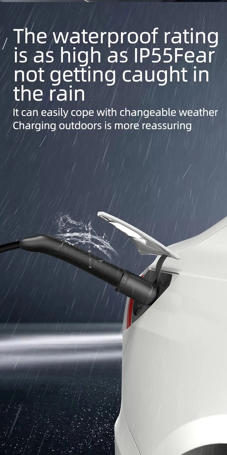 32A 7KW Electric Vehicle EV Charger Adapter NACS to Type 1 J1772/Type 2 IEC62196/GBT20234 Compatible Tesla Charging Connector