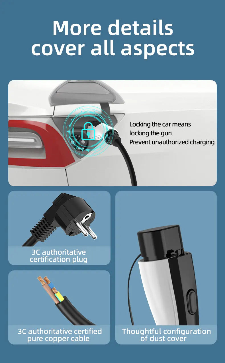 ROMADA GB/T Portable EV Charger | 3.5kW 16A