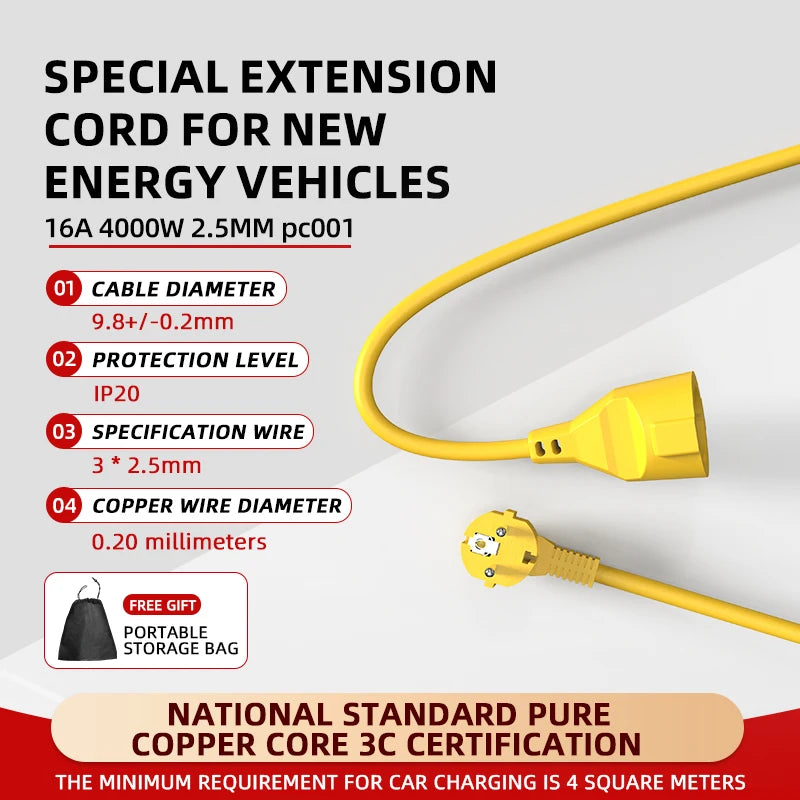 ROMADA Schuko Extension Cord | 16A, 5m