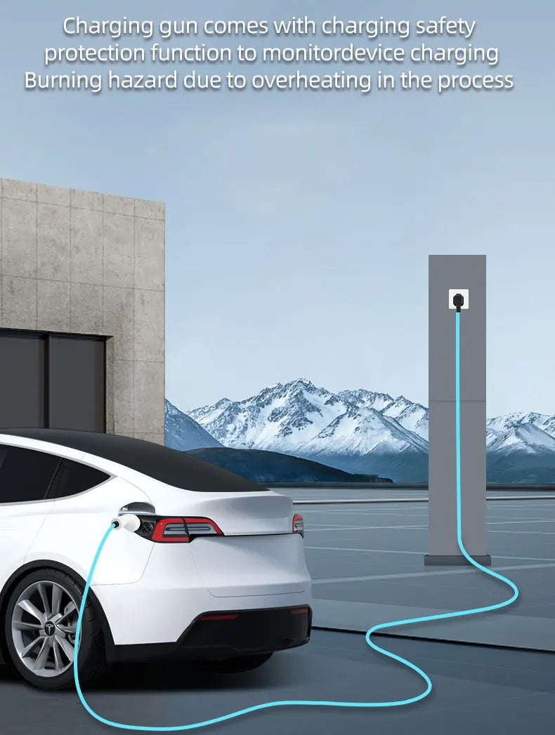 ROMADA 3.5KW 16A EV Portable Charger 3M 5M 10M 15M 20M Cable Type2 IEC62196 EVSE EU Plug Wallbox Adapter For Electric Vehicle