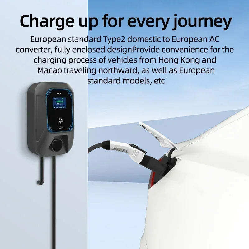 EV Charger Adaptor GBT/20234 to Type2/SAE J1772 Type1/Tesla NACS Electric Vehicle Connector for Charging 16A 3.5KW 32A 7KW